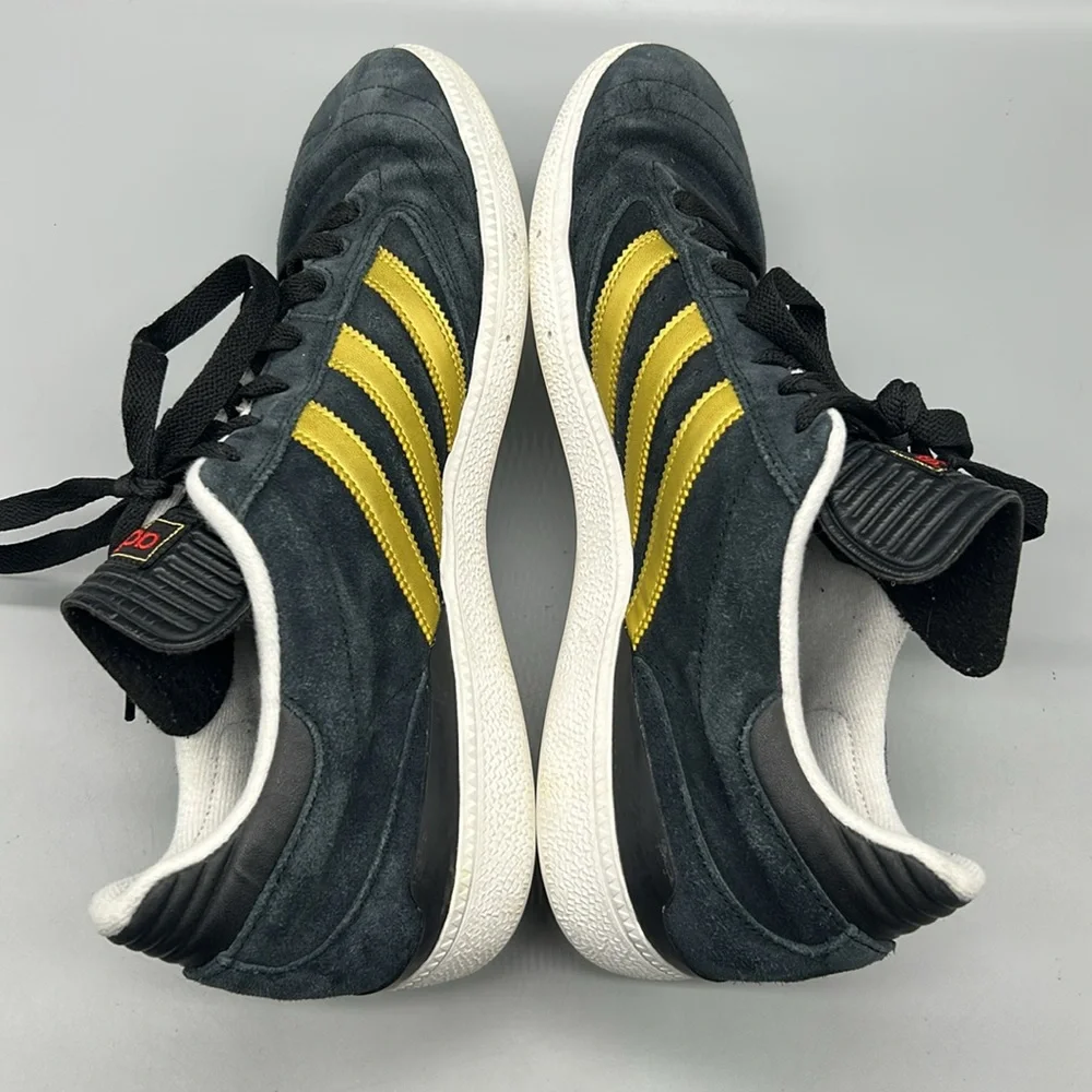 Navy Blue Adidas Busentiz Size 10.5 gold stripe - Picture 5 of 9